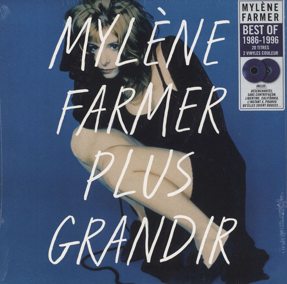 Mylene Farmer Plus Grandir - Blue Vinyl - Sealed French 2-LP vinyl record set (Double LP Album) 5394145