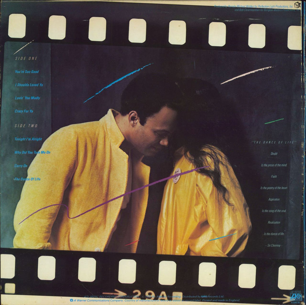 Narada Michael Walden The Dance Of Life - Stickered Sleeve UK vinyl LP album (LP record)