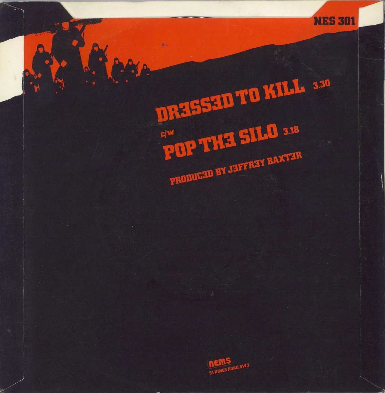 Nazareth Dressed To Kill UK 7" vinyl single (7 inch record / 45)