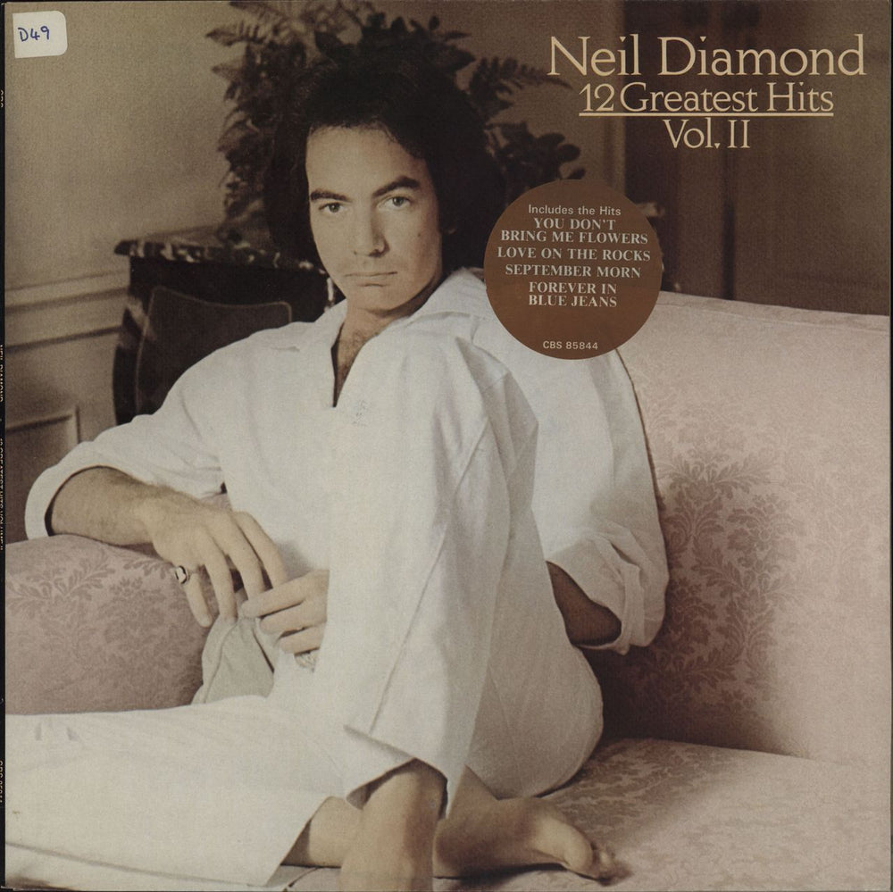 Neil Diamond 12 Greatest Hits Vol. II - Stickered UK Promo vinyl LP album (LP record) 85844