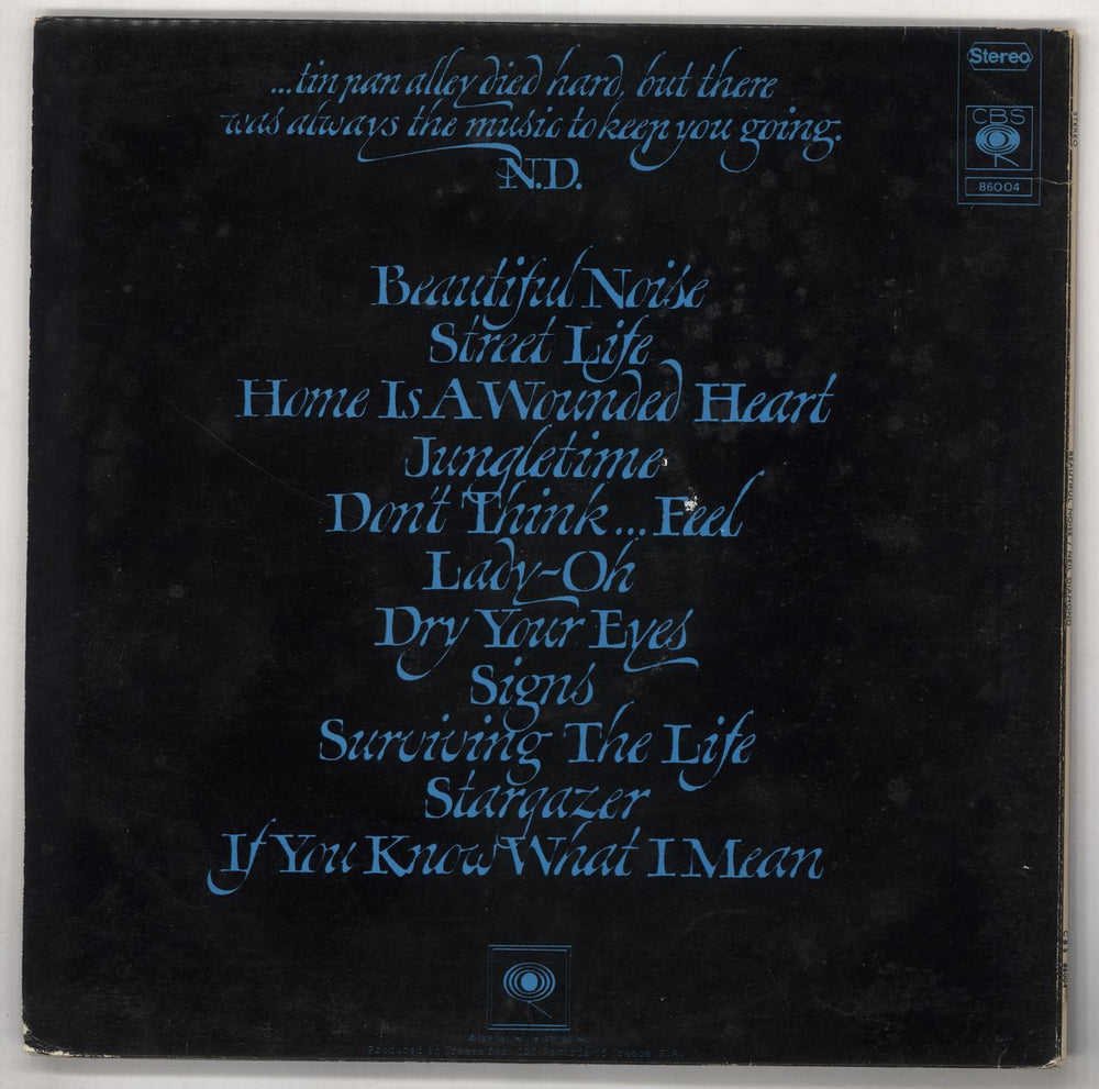 Neil Diamond Beautiful Noise Greek vinyl LP album (LP record)