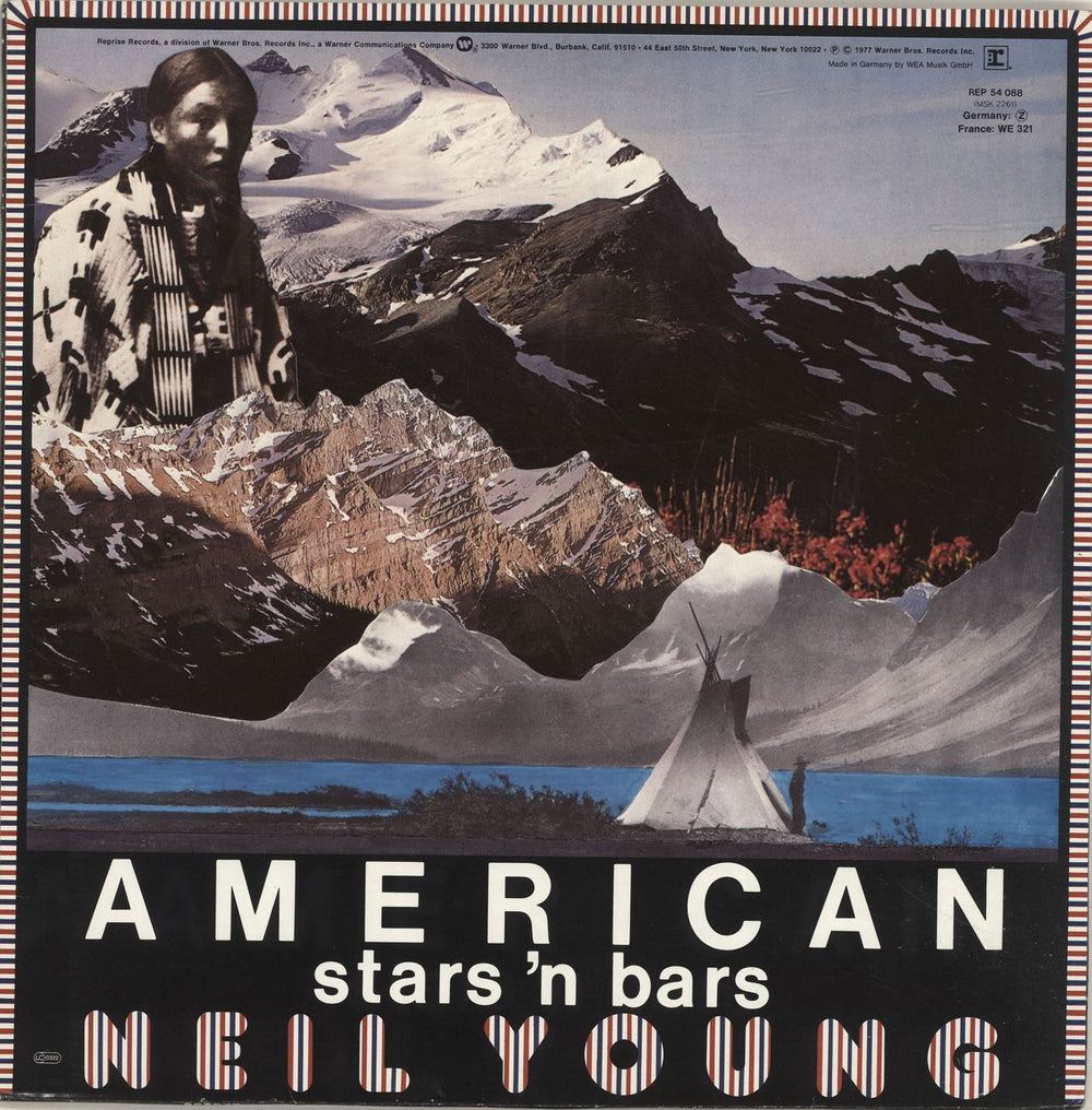 Neil Young American Stars 'N Bars German vinyl LP album (LP record)