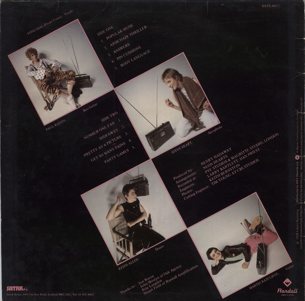 Neon Hearts Popular Music UK vinyl LP album (LP record)