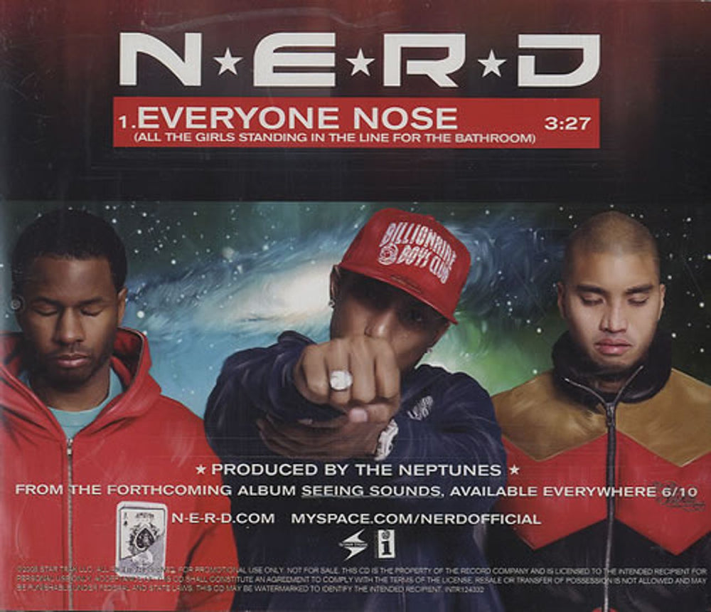 NERD Everyone Nose [All The Girls Standing In The Line For The Ba US Promo CD single (CD5 / 5") INTR124332