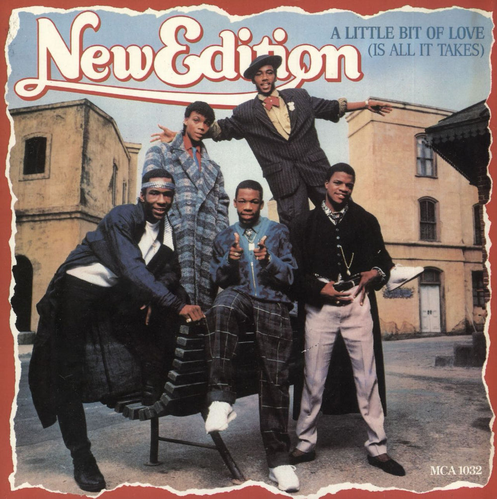 New Edition A Little Bit Of Love (Is All It Takes) UK Promo 7" vinyl single (7 inch record / 45) MCA1032
