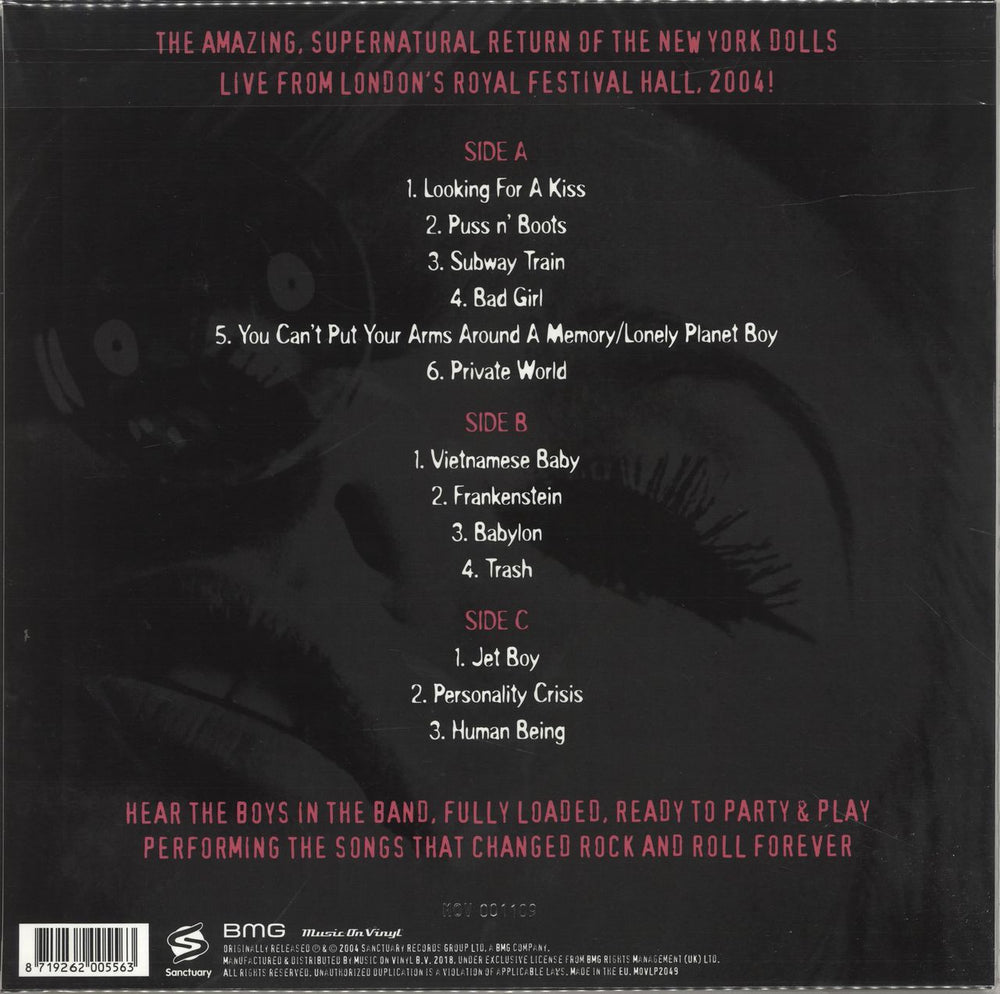 New York Dolls Live From Royal Festival Hall, 2004 - 180gram Vinyl + Numbered Sleeve - Sealed UK 2-LP vinyl record set (Double LP Album) 8719262005563