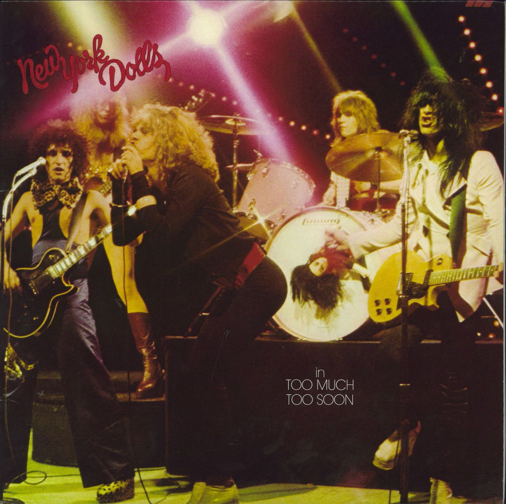 New York Dolls Too Much Too Soon - Coke Bottle Green & Pink Vinyl US vinyl LP album (LP record) B0026036-01