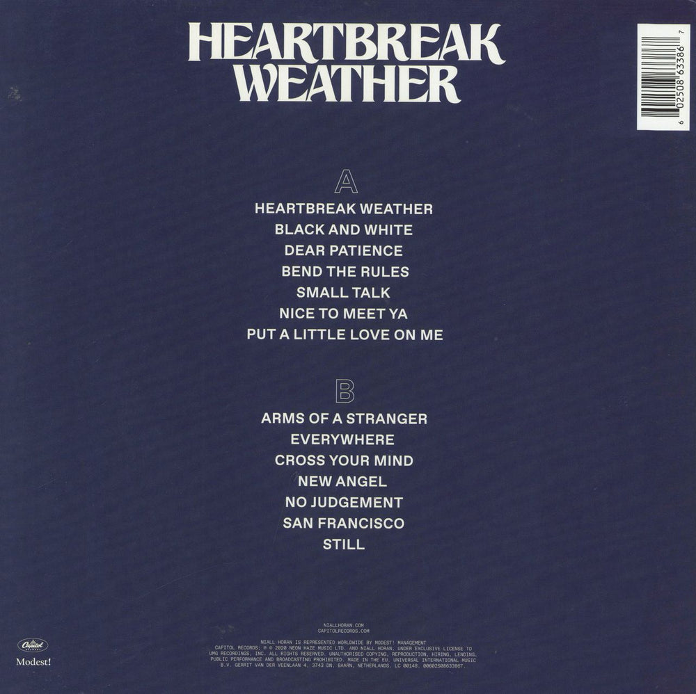 Niall Horan Heartbreak Weather UK vinyl LP album (LP record)