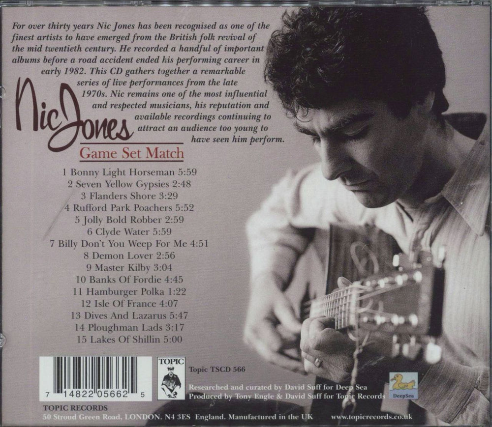 Nic Jones Game Set Match UK CD album (CDLP) 714822056625