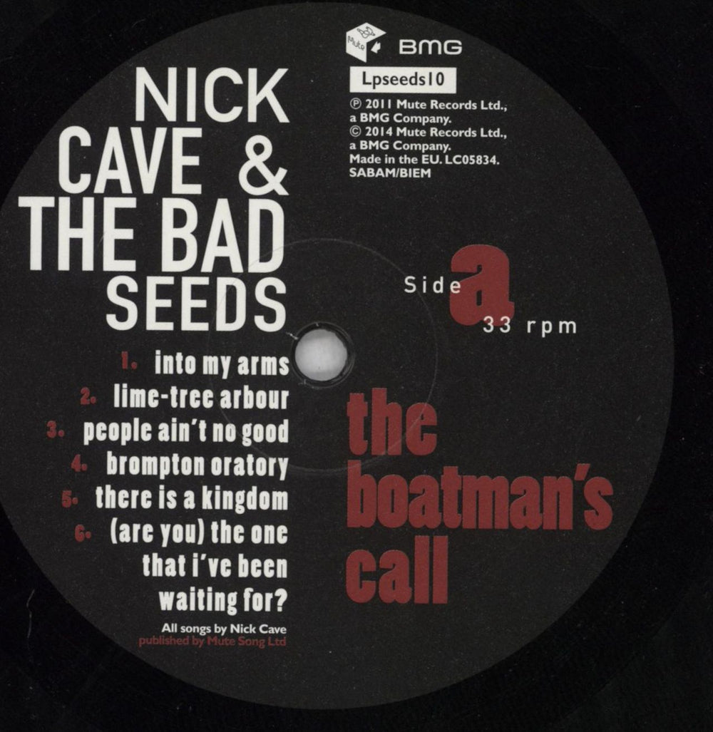 Nick Cave The Boatman's Call - 180 Gram Vinyl - Shrink UK vinyl LP album (LP record) NCVLPTH819696