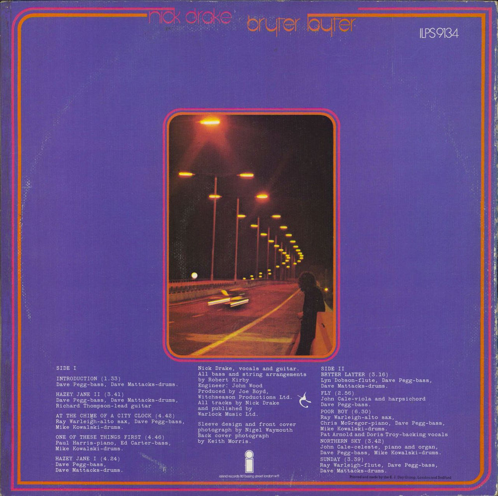 Nick Drake Bryter Layter - 1st - Stickered Label UK vinyl LP album (LP record)