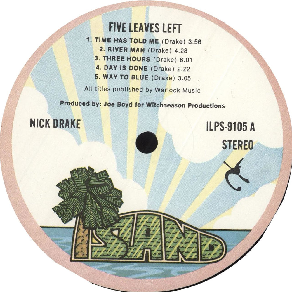 Nick Drake Five Leaves Left - 2nd UK vinyl LP album (LP record) N-DLPFI343741