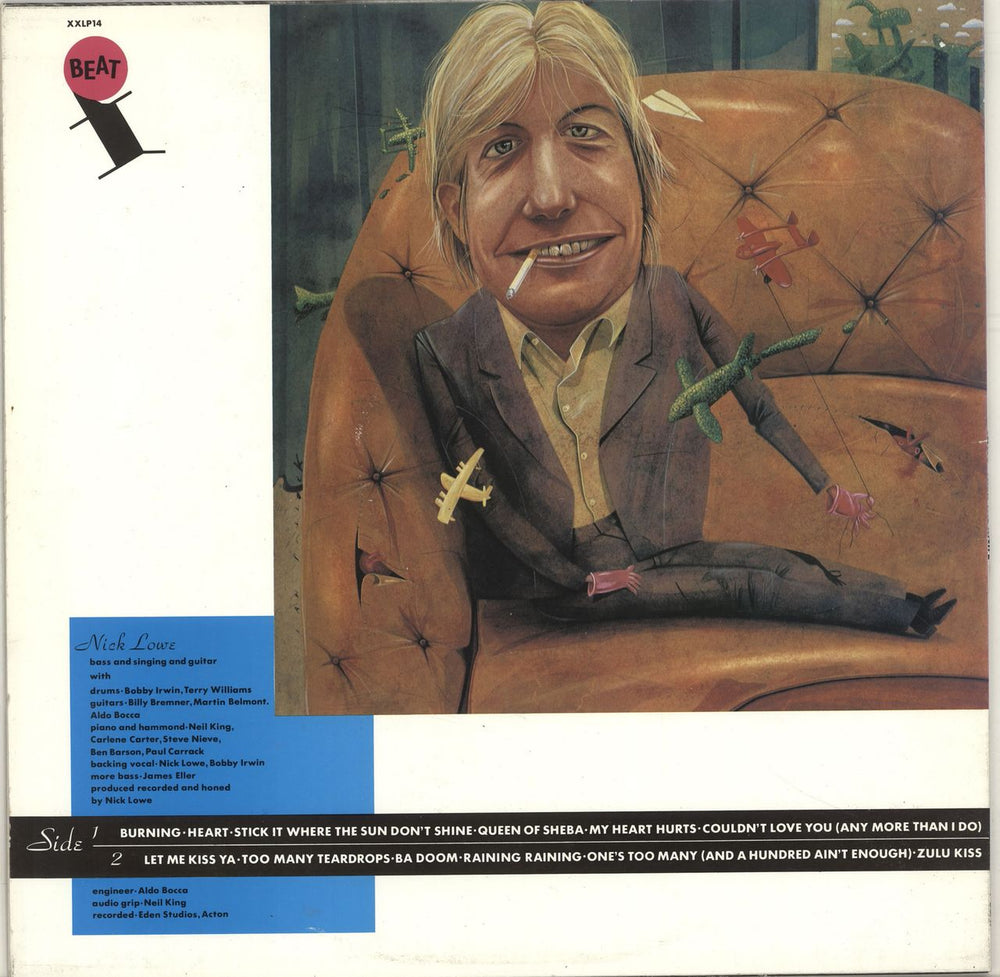 Nick Lowe Nick The Knife UK vinyl LP album (LP record)