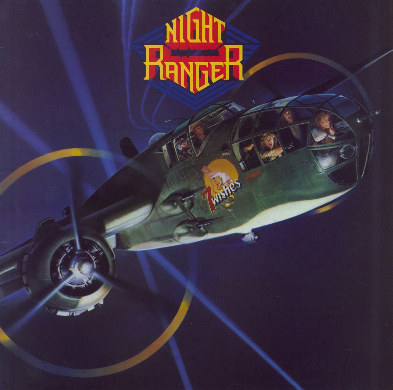 Night Ranger 7 Wishes UK vinyl LP album (LP record) MCF3278