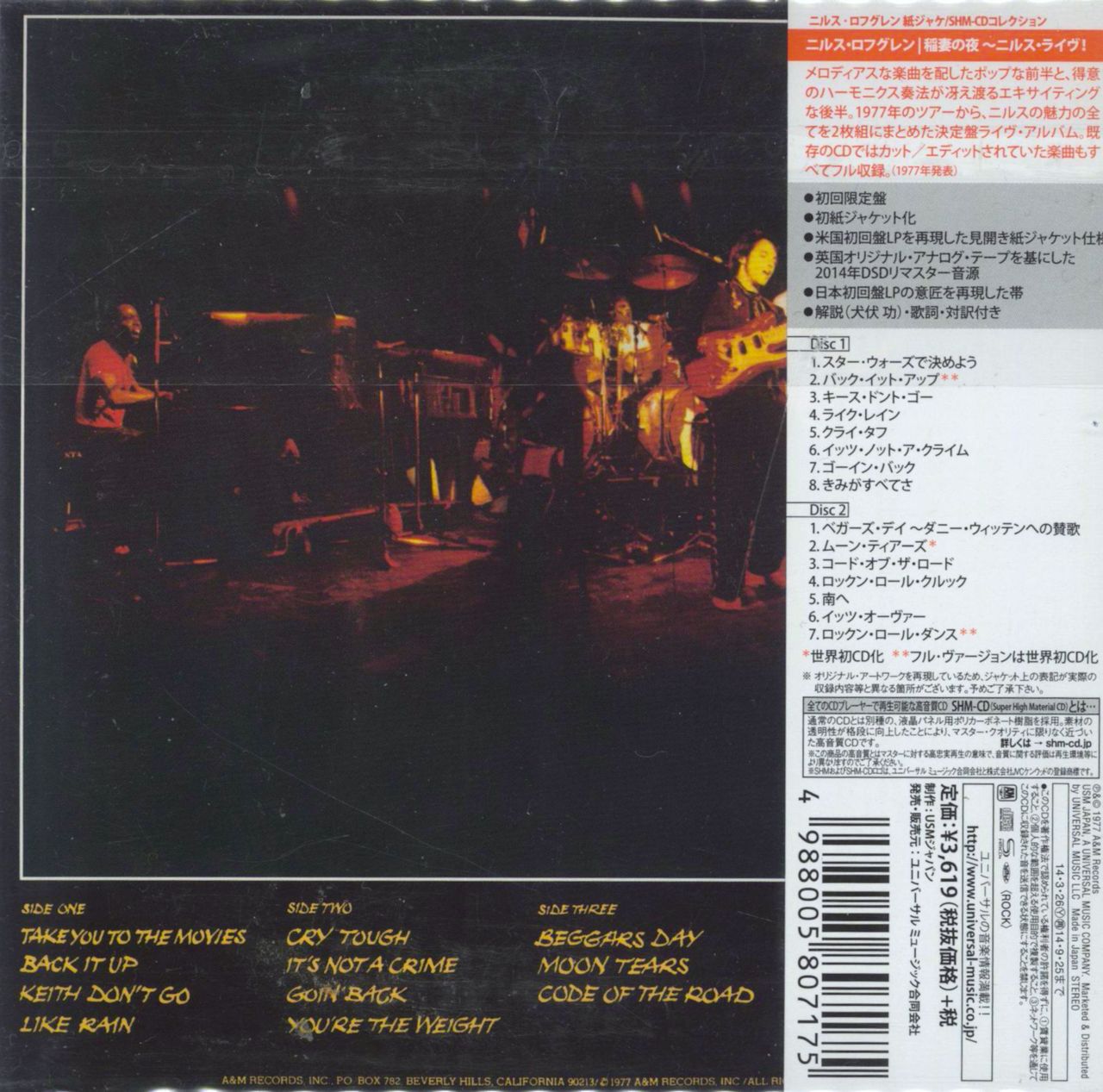 Nils Lofgren Night After Night Japanese SHM CD — RareVinyl.com