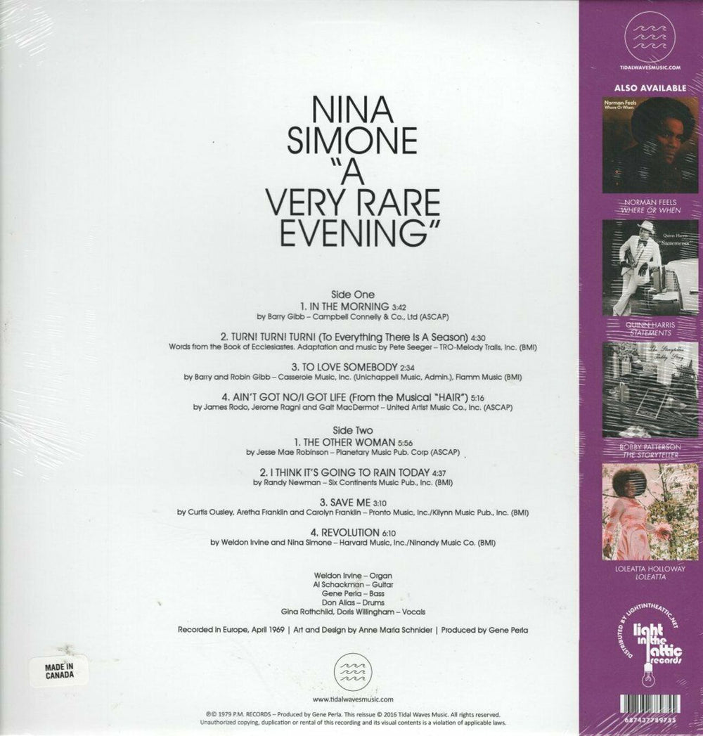 Nina Simone A Very Rare Evening - Sealed US vinyl LP album (LP record) NNSLPAV772164