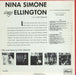 Nina Simone Nina Simone Sings Ellington US vinyl LP album (LP record)