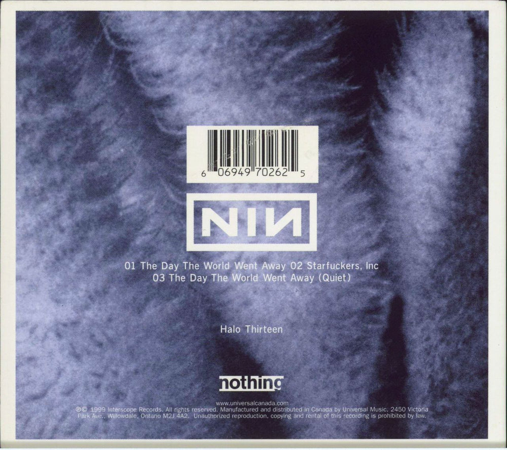 Nine Inch Nails Halo Thirteen EP Canadian CD single (CD5 / 5") 606949702625