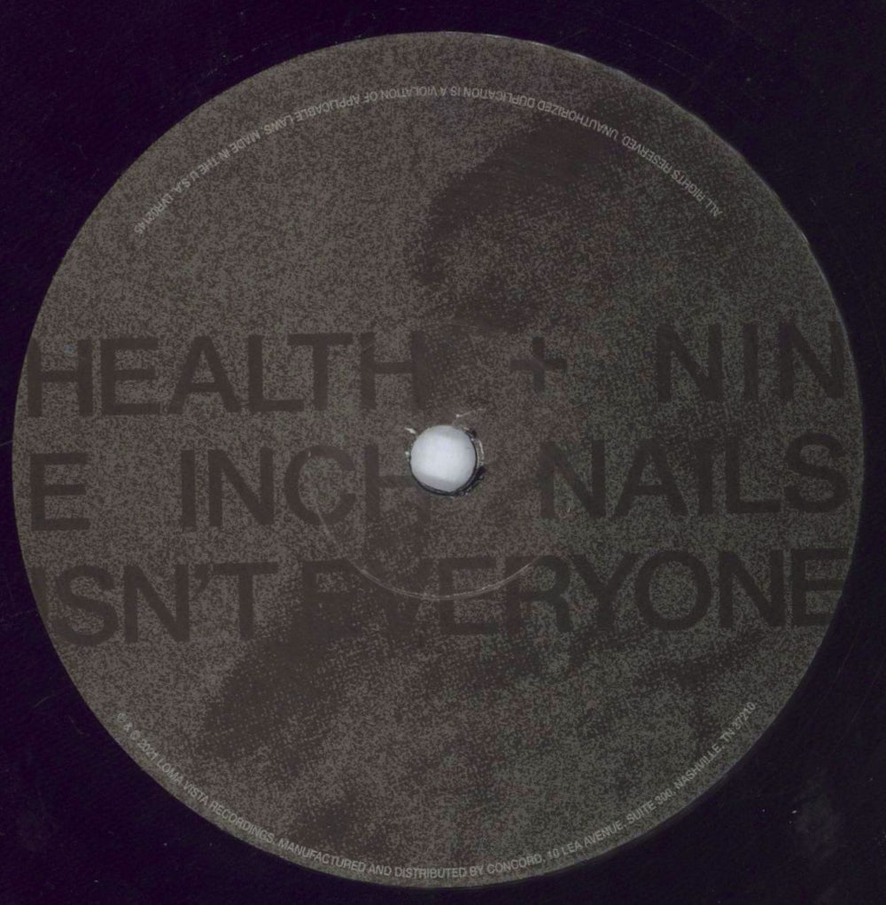 Nine Inch Nails Isn't Everyone - Etched US 7" vinyl single (7 inch record / 45) NIN07IS821780