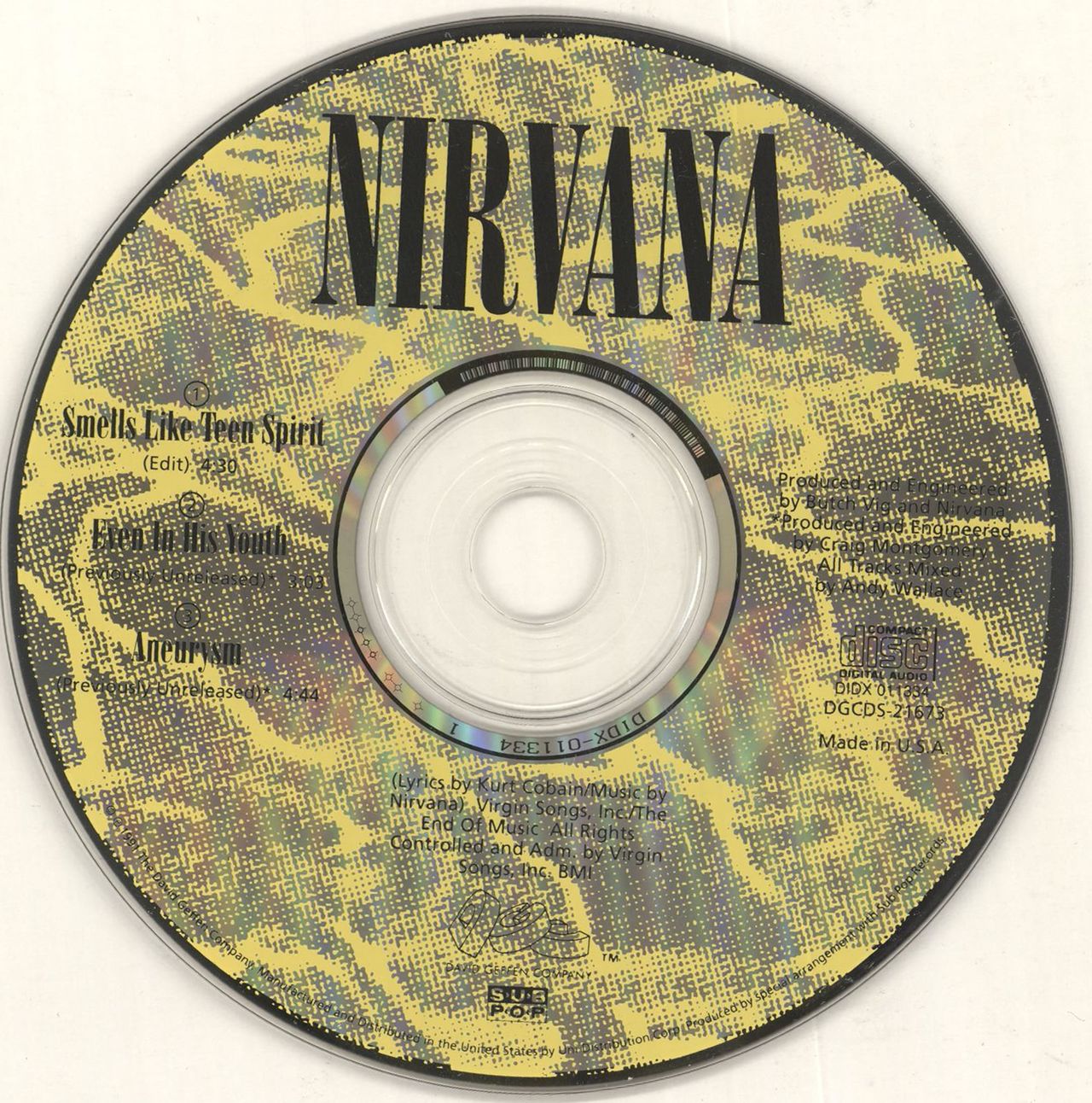 Nirvana (US) Smells Like Teen Spirit US CD single