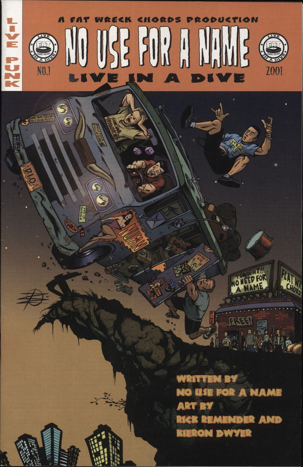 No Use For A Name Live In A Dive + Comic US vinyl LP album (LP record)