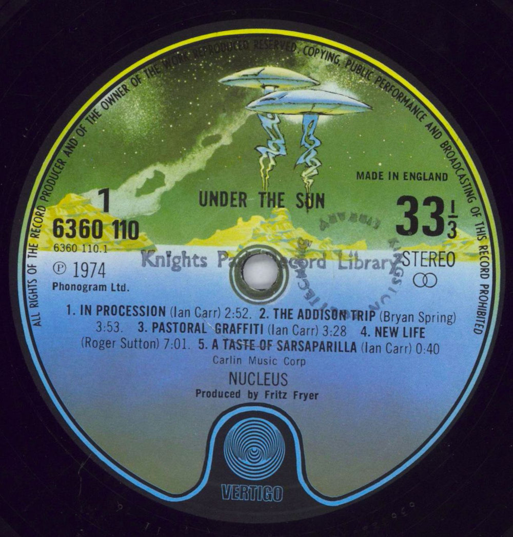 Nucleus Under The Sun - EX UK vinyl LP album (LP record) NCULPUN823403