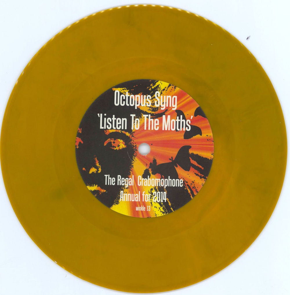 Octopus Syng The Regal Crabomophone Annual For 2014 - Orange Vinyl + Shrink UK 7" vinyl single (7 inch record / 45) 3S407TH771274