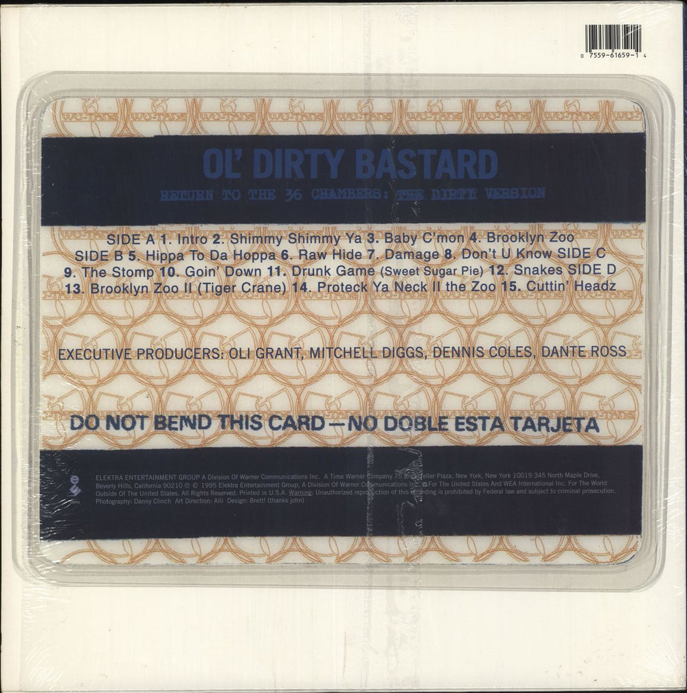 Ol Dirty Bastard Return To The 36 Chambers - stickered shrink US 2-LP vinyl record set (Double LP Album) ODB2LRE710364