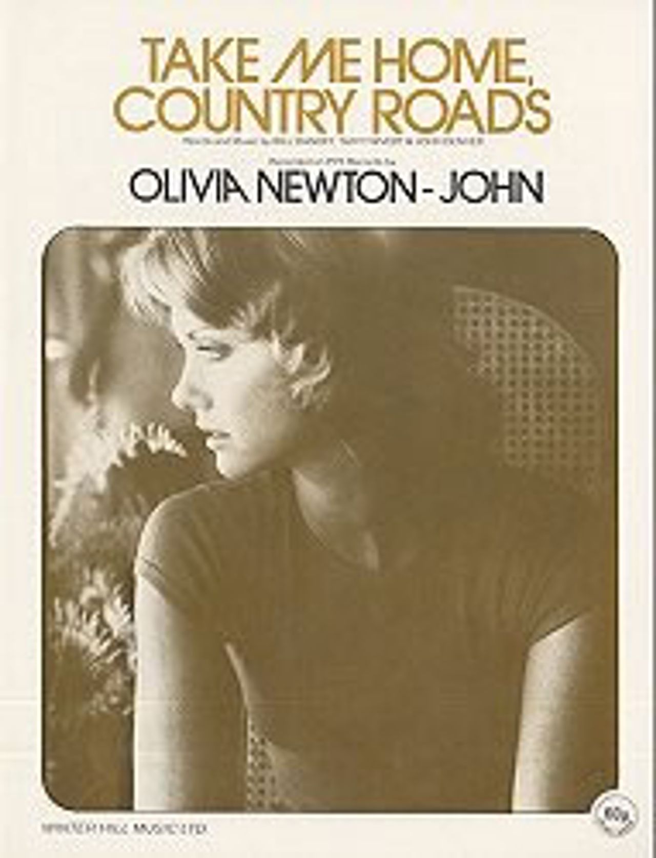 Olivia Newton John Take Me Home Country Roads - Brown UK Sheet music