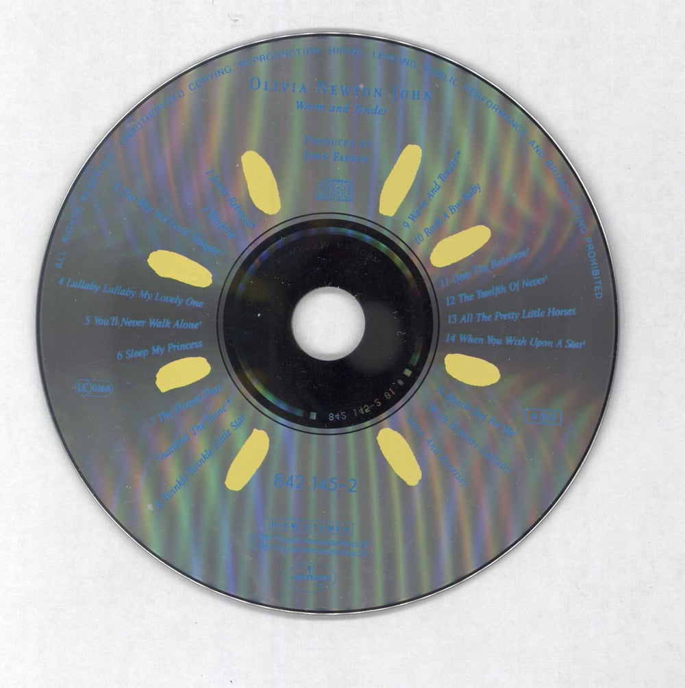 Olivia Newton John Warm And Tender German CD album (CDLP) 042284214520