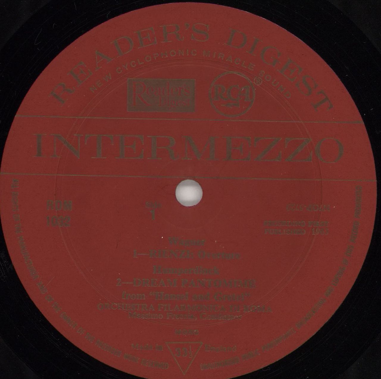 Orchestra Filarmonica Di Roma Intermezzo UK vinyl LP album (LP record) OUELPIN766771