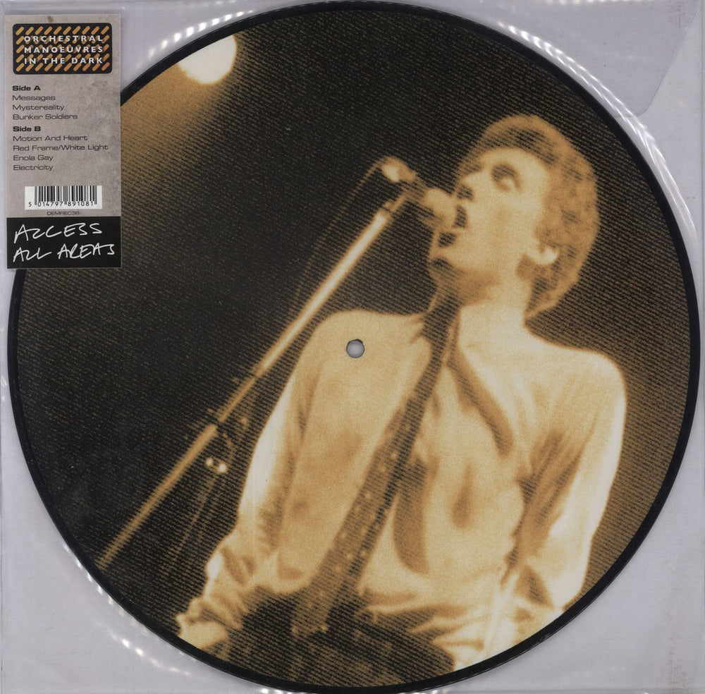 Orchestral Manoeuvres In The Dark Access All Areas UK picture disc LP (vinyl picture disc album) DEMREC36