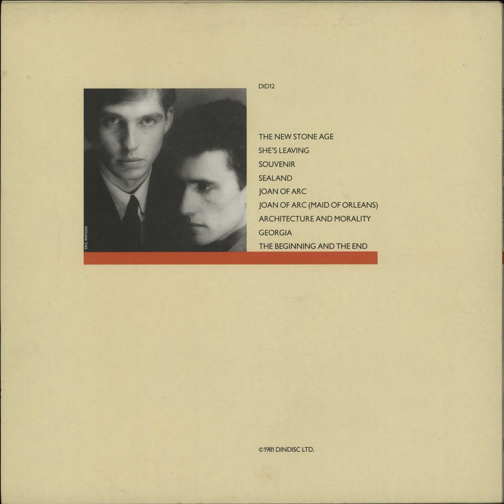 Orchestral Manoeuvres In The Dark Architecture & Morality - Cream Die-Cut + Insert UK vinyl LP album (LP record)