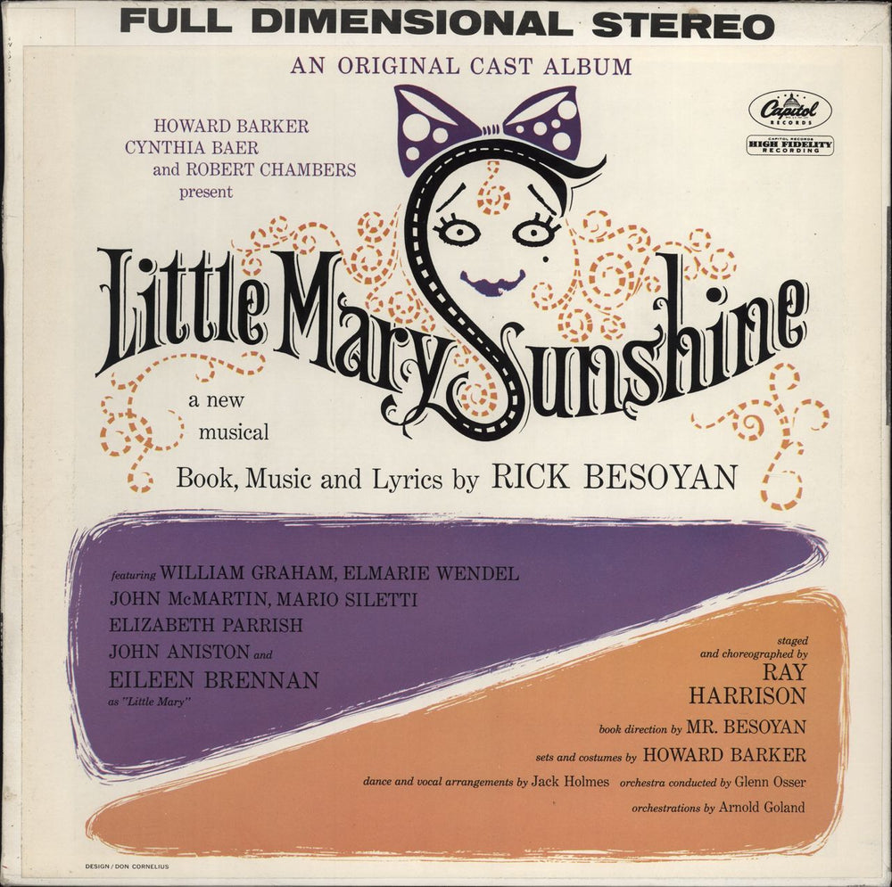 Original Cast Recording Little Mary Sunshine US vinyl LP album (LP record) SWAO1240