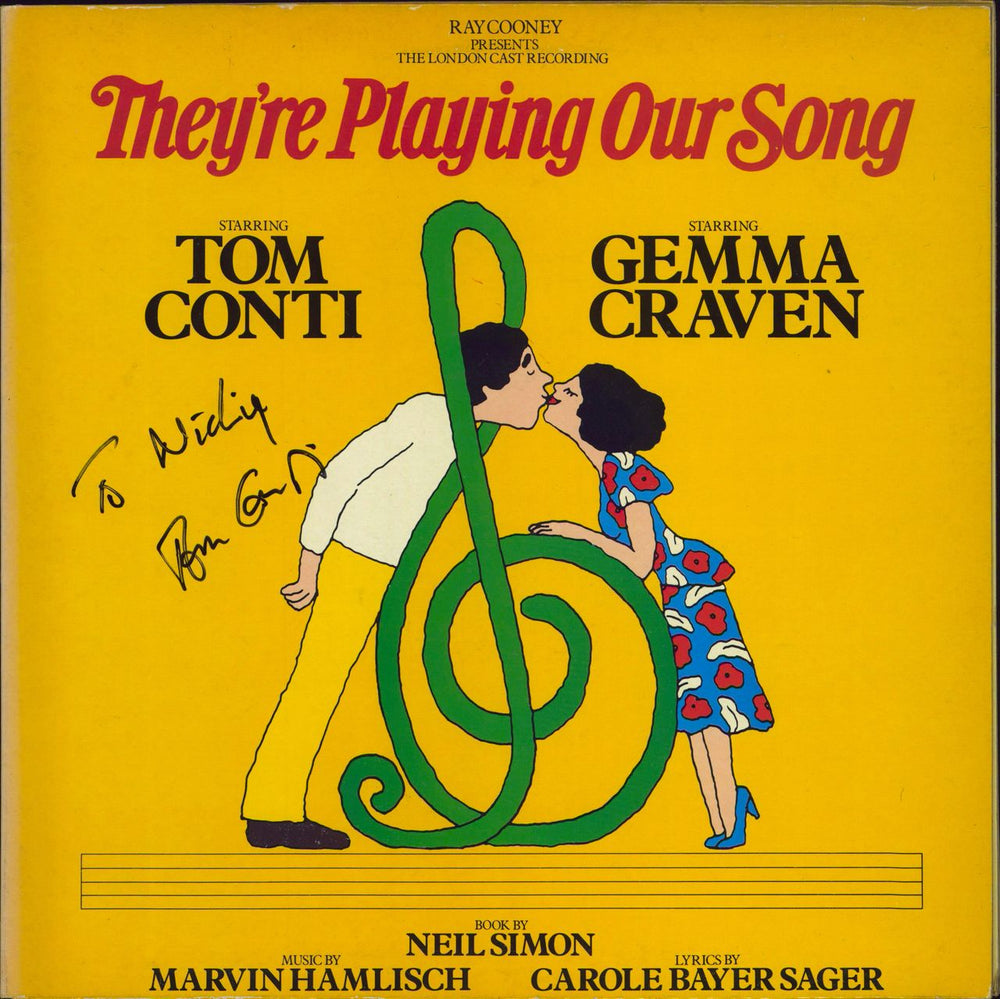 Original Cast Recording They're Playing Our Song - Autographed UK vinyl LP album (LP record) CHOPE6