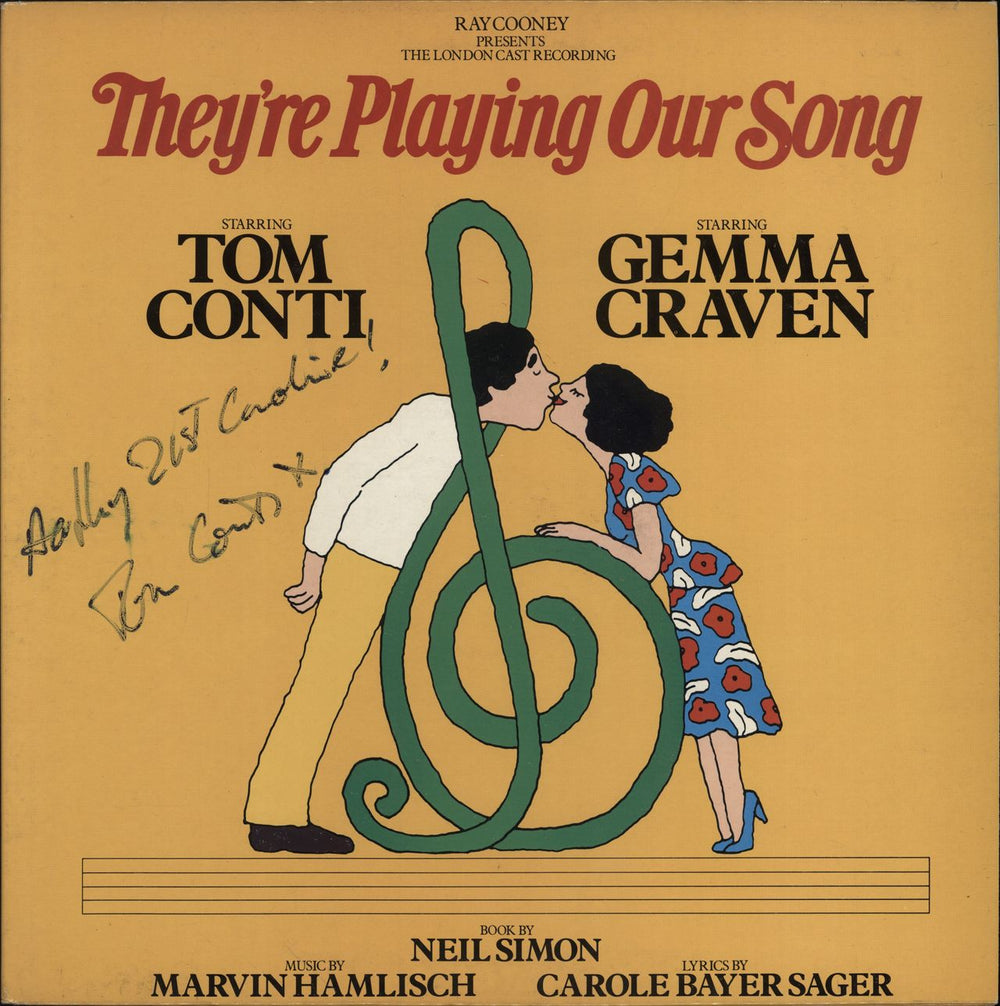 Original Cast Recording They're Playing Our Song - Autographed UK vinyl LP album (LP record) CHOPE6
