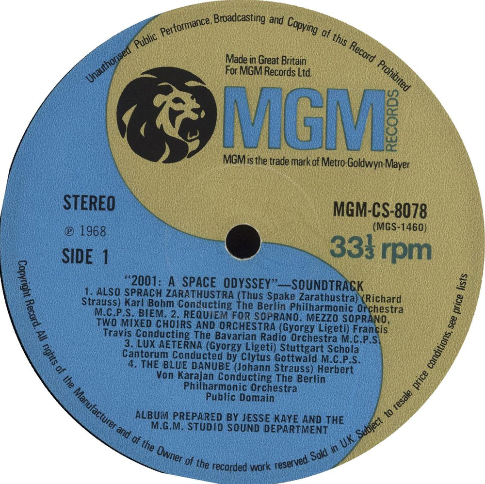 Original Soundtrack 2001: A Space Odyssey - 1st - EX UK vinyl LP album (LP record) OSTLPAS435042