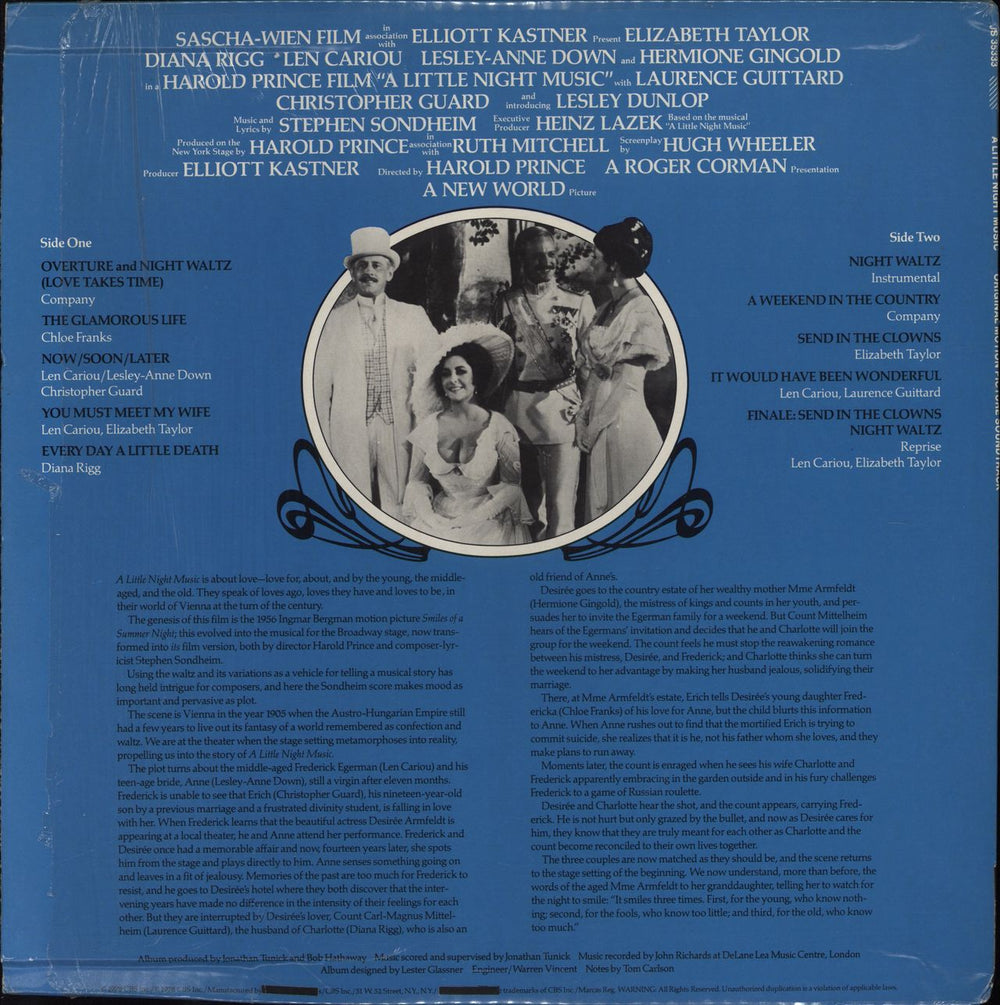 Original Soundtrack A Little Night Music US vinyl LP album (LP record)