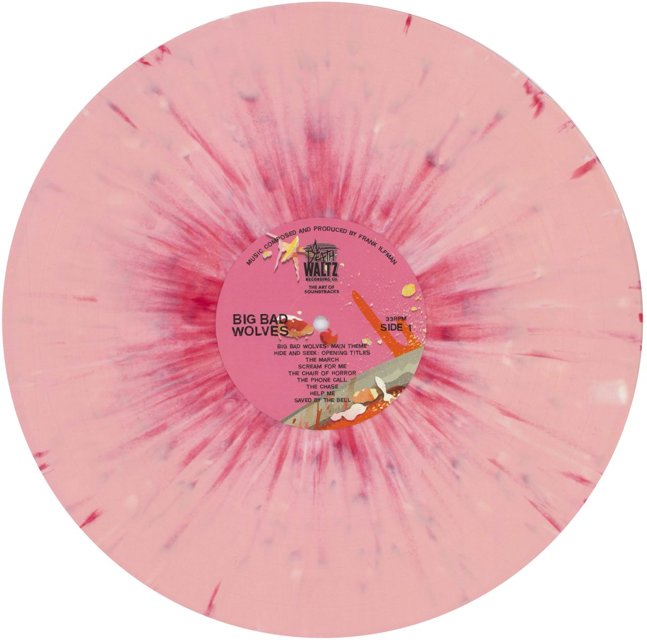 Original Soundtrack Big Bad Wolves - Pink with Red/White Splatter 