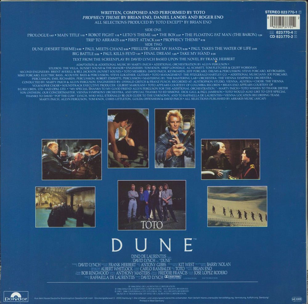 Original Soundtrack Dune German vinyl LP album (LP record) 042282377012