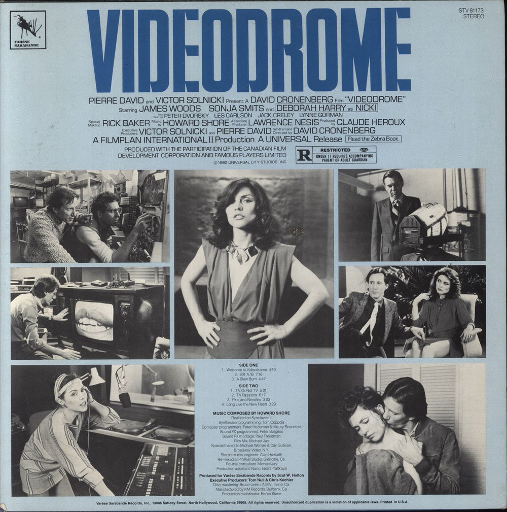 Original Soundtrack Howard Shore – Videodrome US vinyl LP album (LP record)