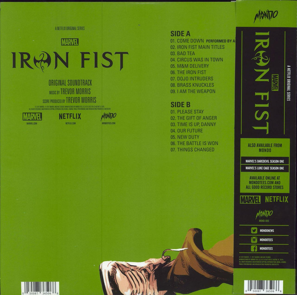 Original Soundtrack Iron Fist - Green Vinyl US vinyl LP album (LP record)