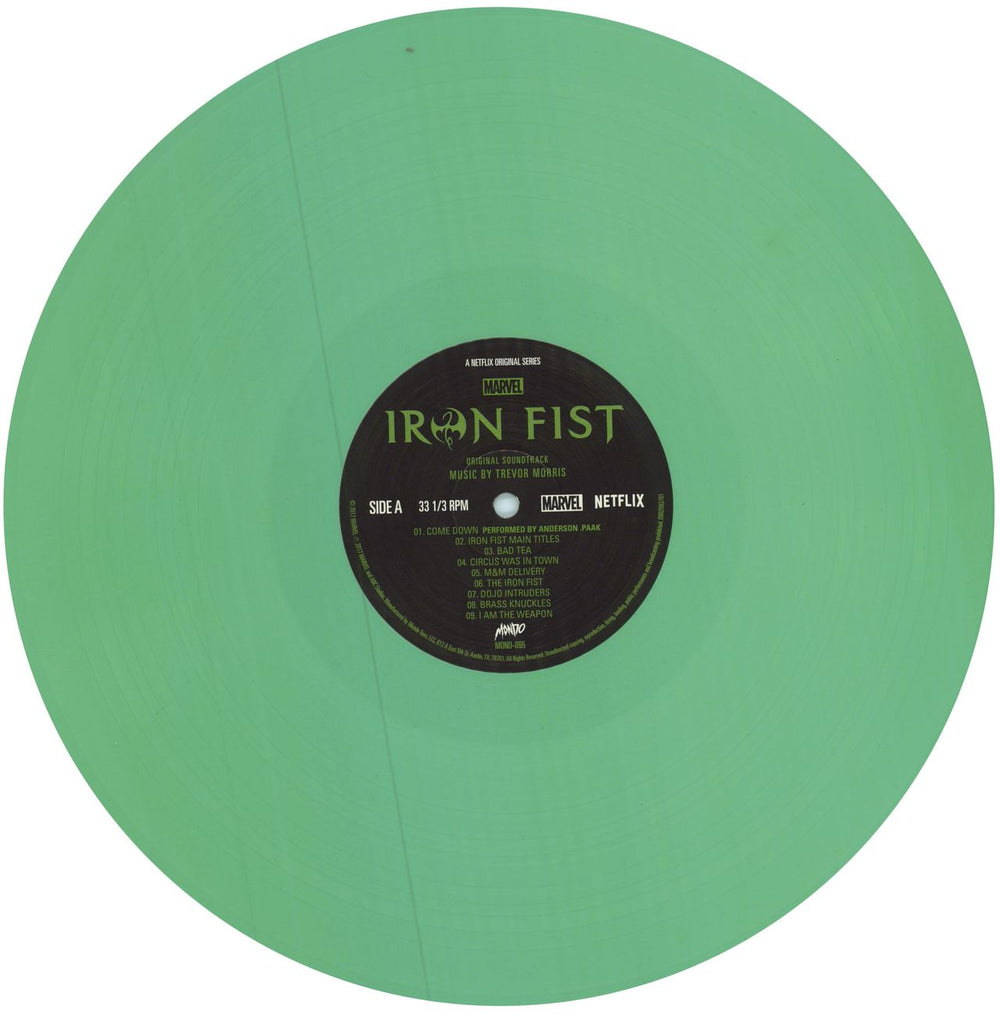 Original Soundtrack Iron Fist - Green Vinyl US vinyl LP album (LP record) OSTLPIR785315
