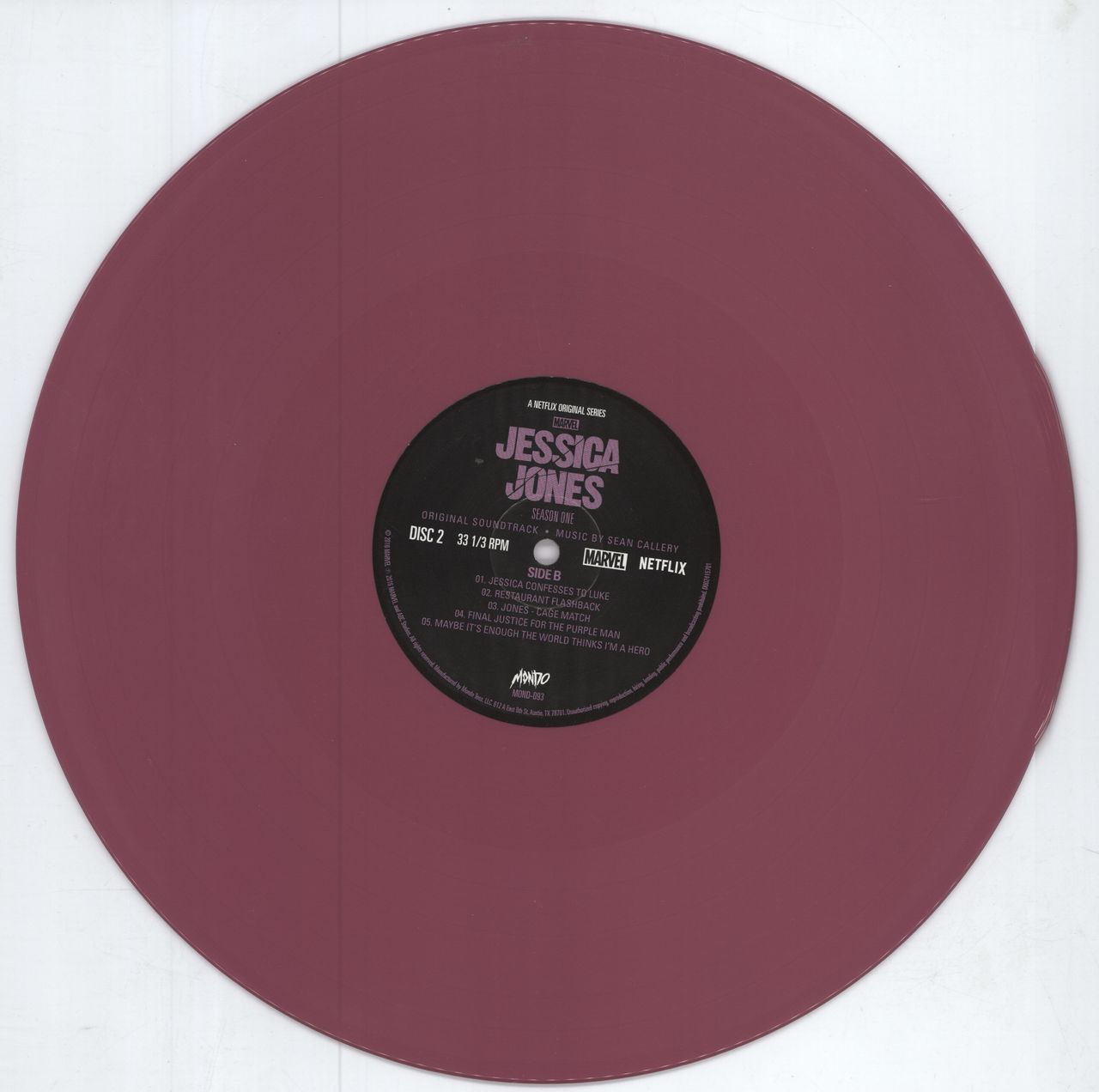 Original Soundtrack Jessica Jones Season One - Purple Vinyl US 2-LP vinyl record set (Double LP Album)