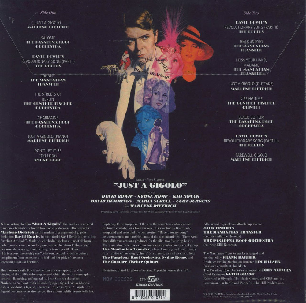 Original Soundtrack Just A Gigolo UK vinyl LP album (LP record) 8719262010994