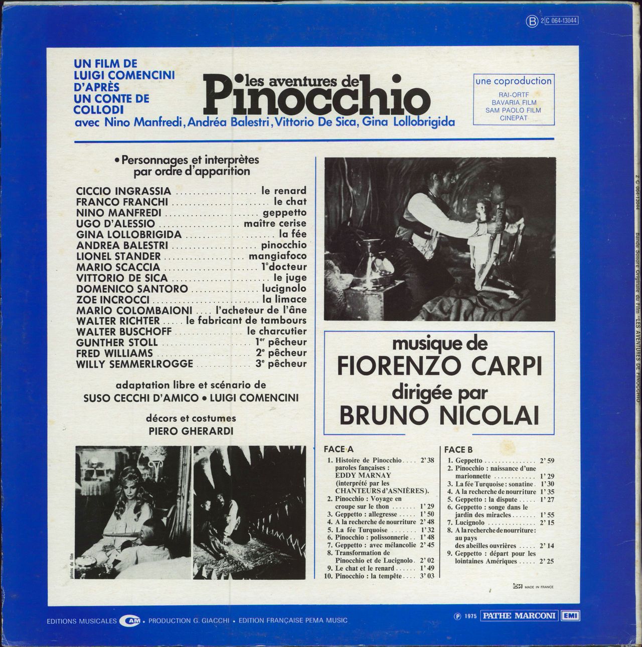 Original Soundtrack Les Aventures De Pinocchio (Le Avventure Di Pinocchio) French vinyl LP album (LP record)