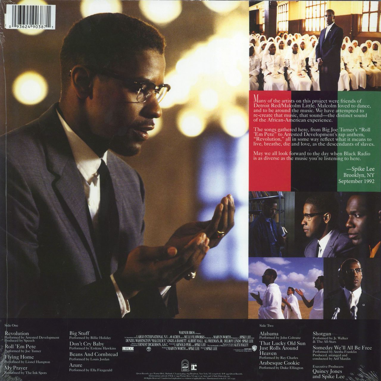 Original Soundtrack Malcolm X (Music From The Motion Picture Soundtrack) - Red vinyl UK vinyl LP album (LP record) 093624903871