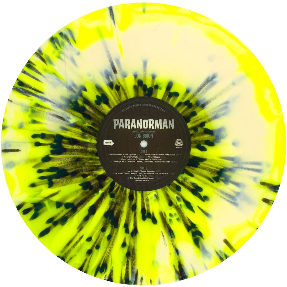 Original Soundtrack ParaNorman - Neon Yellow w/Bone Swirl & Black Splatter Vinyl US 2-LP vinyl record set (Double LP Album) OST2LPA786173