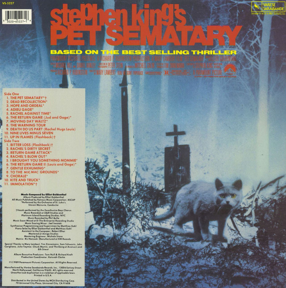 Original Soundtrack Pet Sematary US vinyl LP album (LP record)