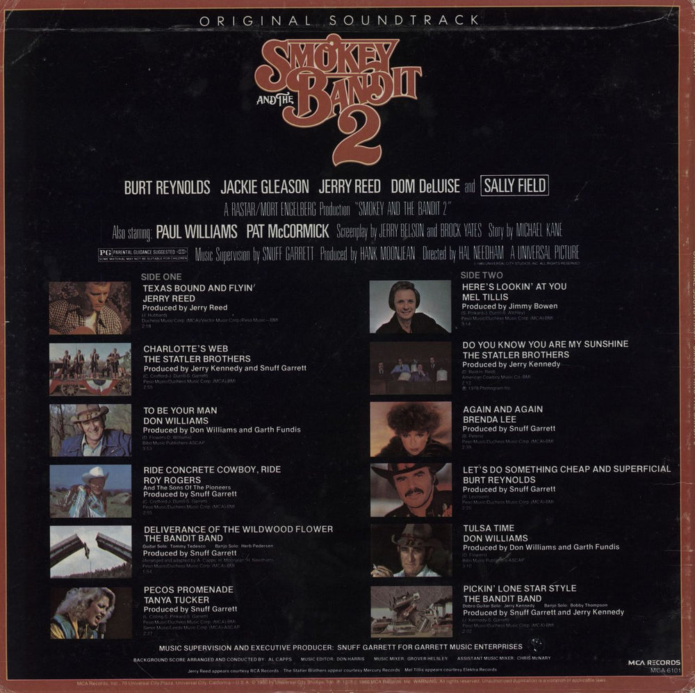 Original Soundtrack Smokey And The Bandit 2 - Promo Stamped US vinyl LP album (LP record)